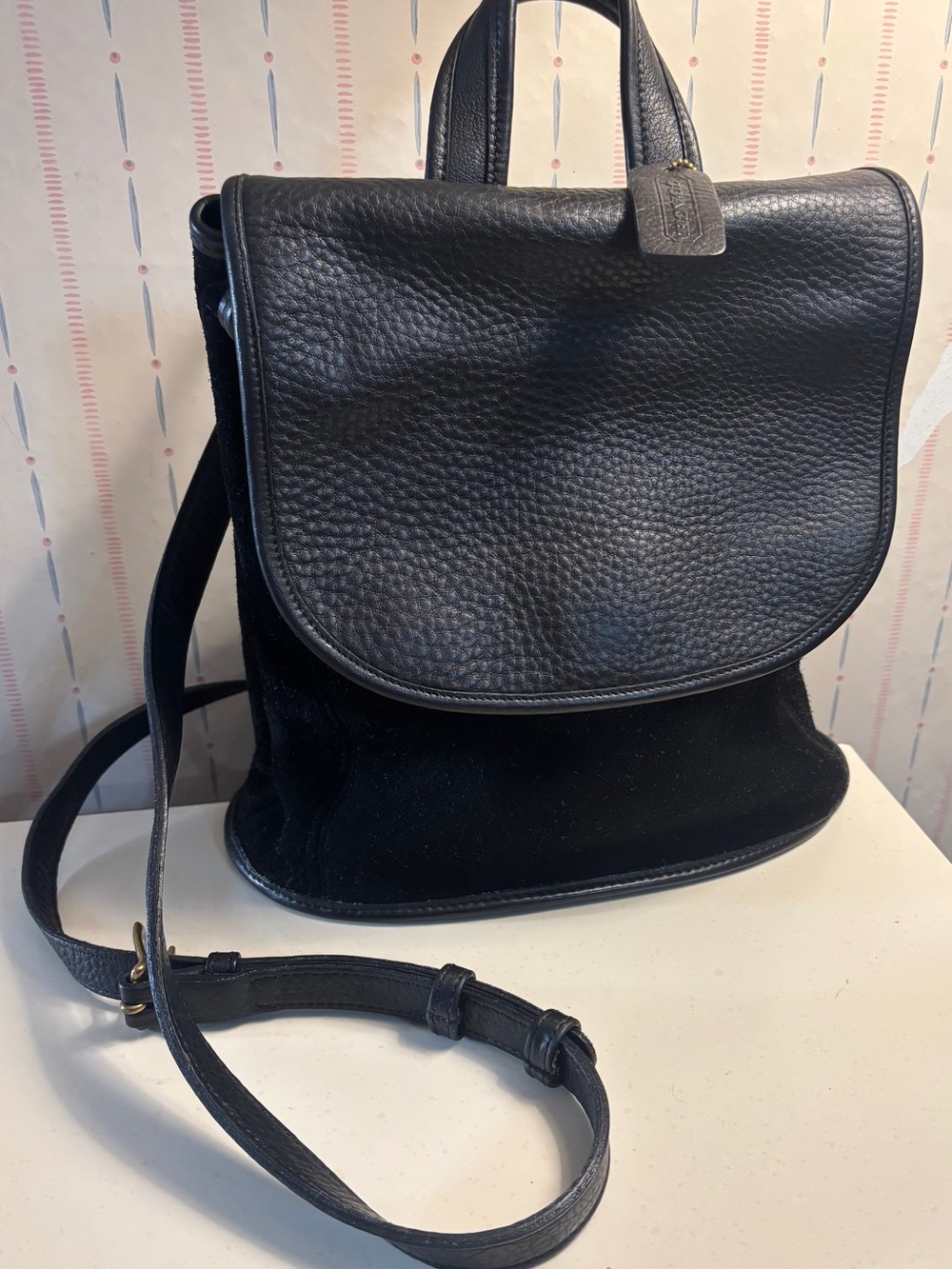 Vintage Berkeley Convertible Backpack HTF suede rough out